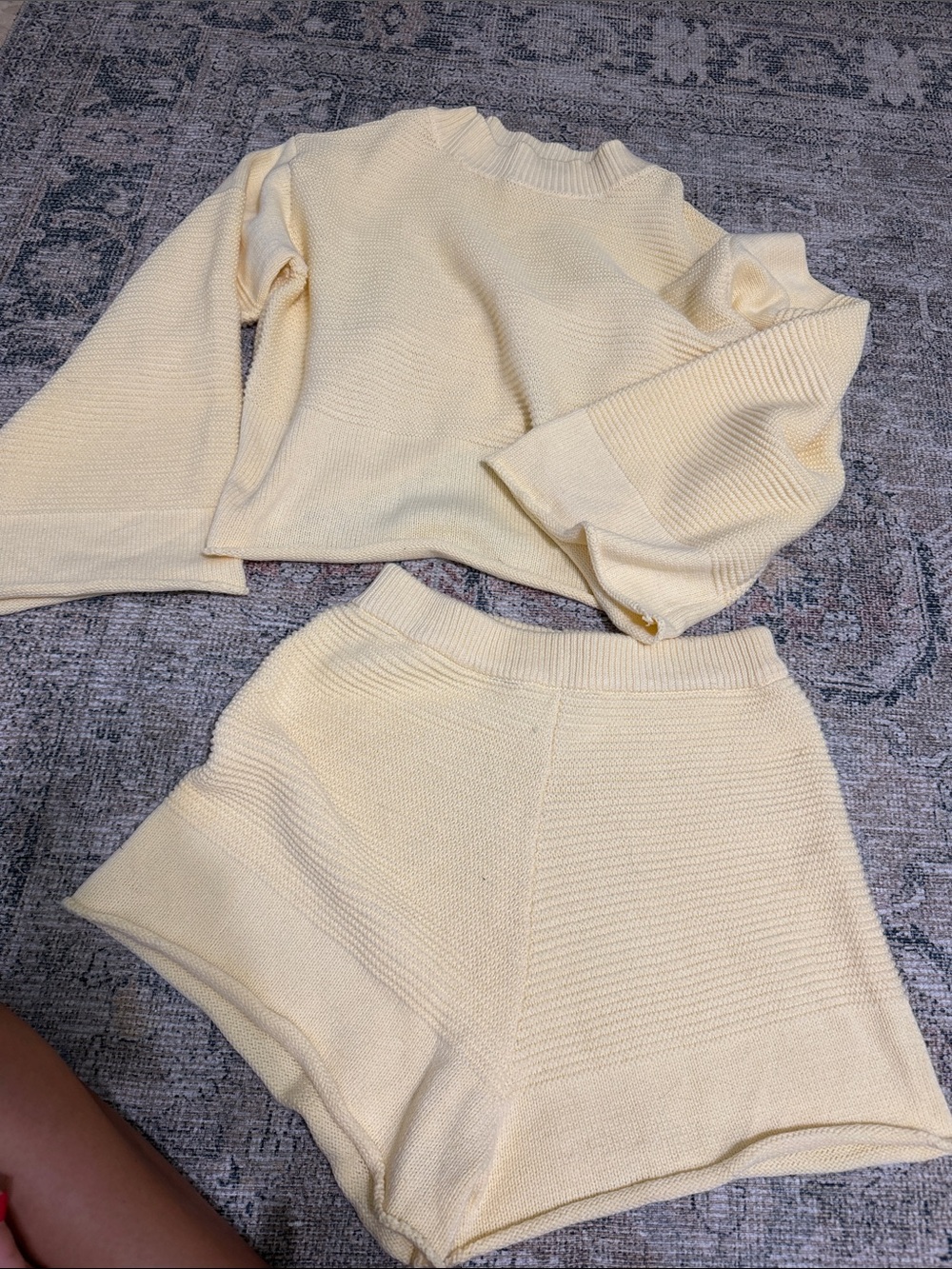 Princess Polly Knit Set pale yellow size small/medium